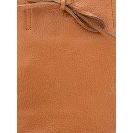 Zwillingsherz Shopper Leder Braun
