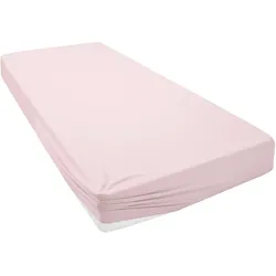 Spannbettlaken HOME AFFAIRE "Cremona, in den Qualitäten: Baumwolle mit Elastan oder Biber", rosa, B:140cm L:200cm, Biber, Obermaterial: 100% Baumwolle, Laken, Premium Qualität, Größe ab 90x200 cm