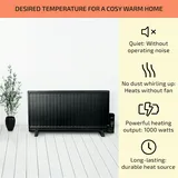 oneConcept Wallander Ölradiator 1000W Thermostat Ölheizung ultraflach schwarz