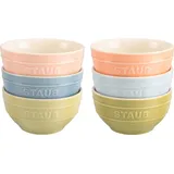 Staub Ceramique Schüsselset Macaron, 400 ml, Müslischüsseln, Servierschüsseln, Dessertschalen, gemischte Farben, Keramik, 12 cm, 6-tlg