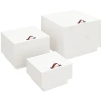 VidaXL Aufbewahrungsboxen mit Deckeln 3 Stk. Weiß Massivholz Kiefer