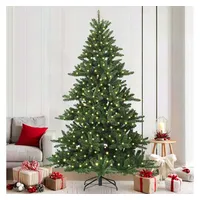 vidaXL Künstlicher klappbarer Weihnachtsbaum Grün 210 cm