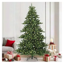 vidaXL Künstlicher klappbarer Weihnachtsbaum Grün 210 cm