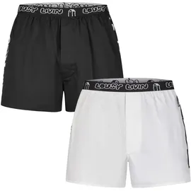 Lousy Livin Boxershorts Lou schwarz / weiß M 2er Pack
