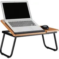 Relaxdays Laptoptisch mit neigbarer Arbeitsfläche natur
