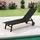 Costway Gartenliege 150 x 0 x 0 cm Schwarz