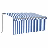 furnicato Markise 250 x 350 cm blau/weiß