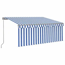 furnicato Markise 250 x 350 cm blau/weiß