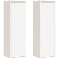 vidaXL Wandschränke 2 Stk. 30 x 30 x 100 cm Weiß