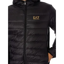 EA7 Gewebte Daunenjacke - Schwarz - XL