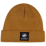 Mammut Beanie Fedoz mit Markenlogo-Aufnäher braun