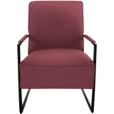 K+W Komfort & Wohnen Cocktailsessel 62 x 77 x 83 cm rot mit bezogenen Armlehnen