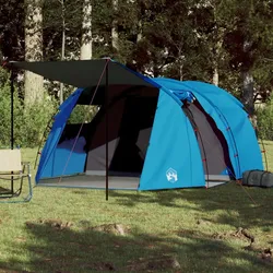 Campingzelt 4 Personen Blau 420x260x153 cm 185T Taft