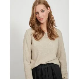 VILA Rundhalspullover Beige L