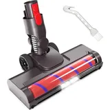 KENVOR Bürste Kompatibel mit Dyson V7 V8 V10 V11 V15 Staubsauger, Eelektrobürste mit Direktantrieb und LED-Leuchten für Hartböden und Parkett