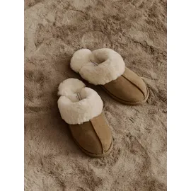Rosemunde Sydney Shearling Reversed Slippers Cognac 40