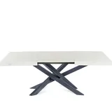 Ausziehbar Esstisch ( Tischgestell: ANTHRAZIT, MARMOR ) Avia Esszimmertisch Wohnzimmertisch Küchentisch mit Tischgestell Spider - Grau