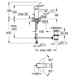 Grohe Dice S Waschtischarmatur Chrom