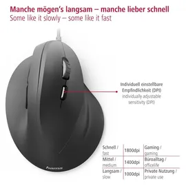 Hama EMC-500 Vertikale Ergonomische Maus (00182698)