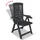 vidaXL Verstellbare Gartenstühle 60 x 61 x 108 cm anthrazit 2 St. 43897