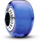 Pandora Moments Blaues Murano-Glas Mini-Charm aus Sterling Silber, Kompatibel Moments Armbänder, 793105C00