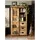 Massivmoebel24 Vitrine RAILWAY 100 x 45 x 175 cm Beige