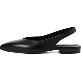 TAMARIS Damen Sling Pump mit Blockabsatz Leder, schwarz, 40 EU