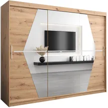 abiks möbel Schwebetürenschrank BOLIWIA 250 x 200 x 62 cm Eiche