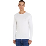 Tommy Jeans Herren Langarmshirt TJM Original Langarm, Weiß (Classic White), XL