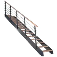 starwood treppen Wangentreppe Kos 87 cm Edelstahl/Holz 15 Stufen max. Geschosshöhe 320 cm