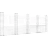 vidaXL Gabionenkorb U-Form 500 × 20 × 200 cm