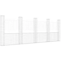 vidaXL Gabionenkorb U-Form 500 × 20 × 200 cm