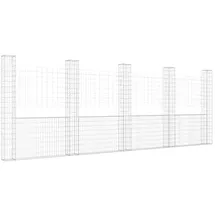 vidaXL Gabionenkorb U-Form 500 × 20 × 200 cm