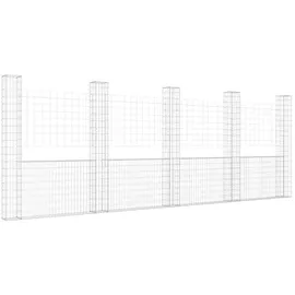 vidaXL Gabionenkorb U-Form 500 × 20 × 200 cm