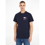 Tommy Jeans T-Shirt »TJM SLIM ESSENTIAL FLAG TEE EXT«, mit Rundhalsausschnitt, Gr. XXXL, Dark Night Navy, , 44049011-XXXL