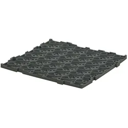 Kunststoff Bodenrost Bodenplatte für Sauna/Garten/Poolbereich 500 x 500 x 25 mm Grau