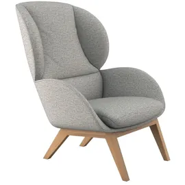 flexlux Ohrensessel "Adria", grau (sophisto grau), B:78cm H:100cm T:96cm, 100% Polyester, Sessel, Ohrensessel, Stil & Komfort, organische Form, Fuß Eiche