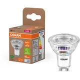 Osram lighting Osram LED PAR16 mit 4.7 W, 850 lm, kaltweiß (4000 K) aus bleifreiem Glas mit GU10 Sockel in der Energieeffizienzklasse A, 50 mm Durchmesser, IP20.