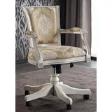 Casa Padrino Bürostuhl Barock gold/weiß