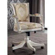 Casa Padrino Bürostuhl Barock gold/weiß