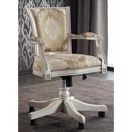 Casa Padrino Bürostuhl Barock gold/weiß