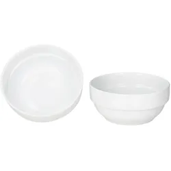 TOMMY 2er Set Schale 14,2cm stapelbar weiß Porzellan