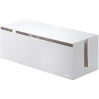 Yamazaki 2707 WEB Kabelbox, weiß, PC-ABS Harz, Minimalistisches Design,