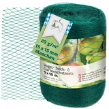 TTL Garden 5x10m Vogelschutznetz Gartennetz Teichnetz grün 20g/m2 - 15x15mm feinmaschig 3-Fach gewebtes HDPE Obst & Obstbaum Netz Gemüse Schutznetz Vogelabwehr Netz, reißfest dehnbar robust