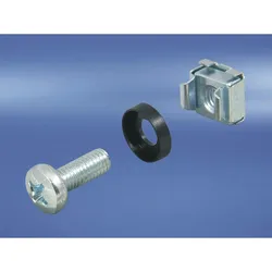 SCHROFF 19-Befestigungssatz (Schraube, Scheibe, Mutter) - BEFESTIGUNGSSATZ M6 100STK"