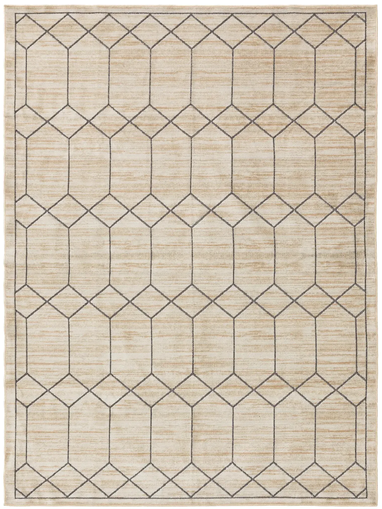 benuta Kurzflor Teppich Daisy Cream 100x150 cm - Moderner Kurzflor-Teppich für Wohnzimmer