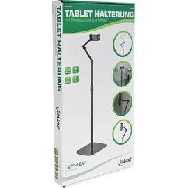InLine Tablet Halterung bis 12,9" für iPad Pro, iPad Air, Mini, Samsung Tab, Huawei Schwarz