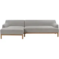 Beliani 3-Sitzer Ecksofa Grau rechtsseitig SOSJO