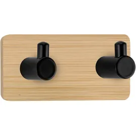 KLEINE WOLKE Bamboo Pin Hook Duo Natur 12cm x 4,5cm x 3,6cm