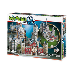 Wrebbit 3D-Puzzle Wrebbit 3D Puzzle 890 Teile Schloss Neuschwanstein, Puzzleteile